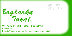 boglarka topal business card